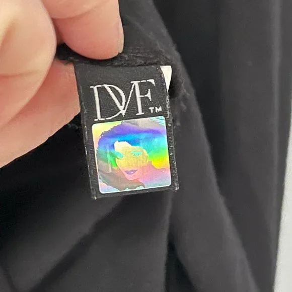 DVF Diane von Furstenberg Turtleneck Top Black Size Medium - Picture 5 of 10